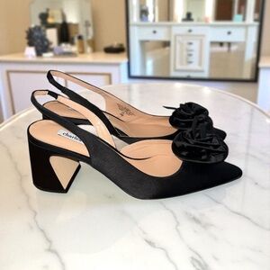 Charles David Althea Womens Pointed Closed Toe Block Heel slingback size 10